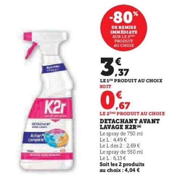 DETACHANT AVANT LAVAGE K2R
