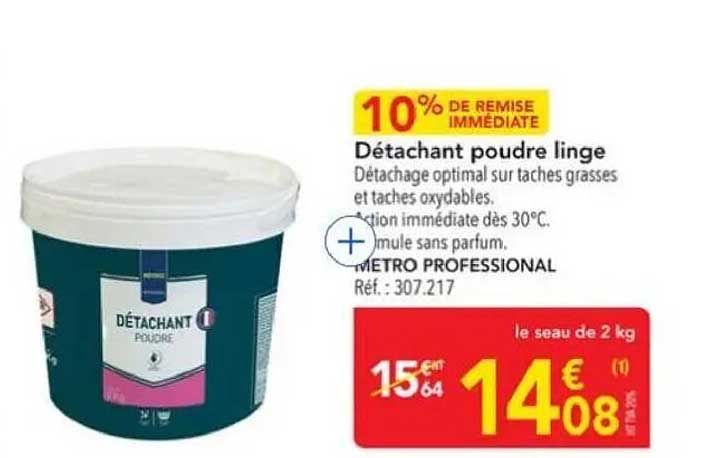 Détachant poudre linge