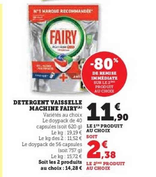 DETERGENT VAISSELLE MACHINE FAIRY