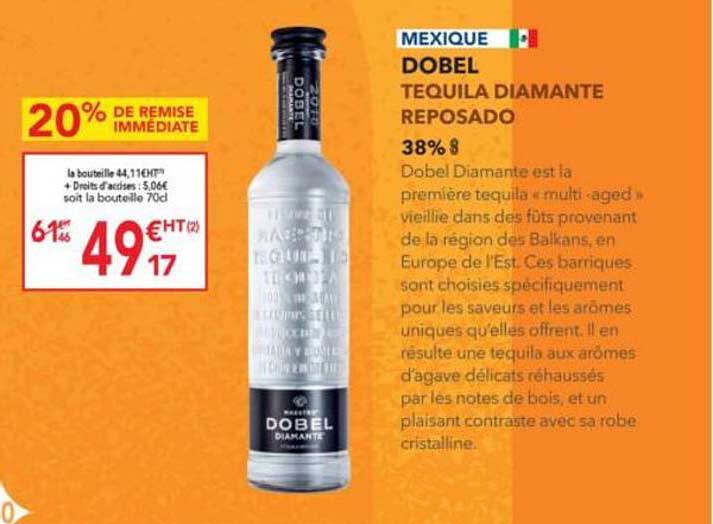 DOBEL TEQUILA DIAMANTE REPOSADO