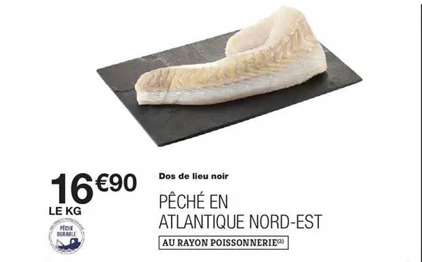 Dos de lieu noir Pêché en Atlantique Nord-Est