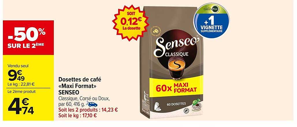 Dosettes de café «Maxi Format» SENSEO