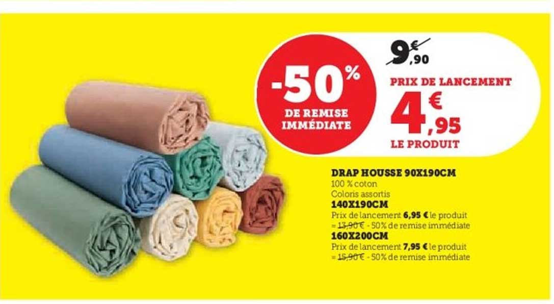 DRAP HOUSSE 90X190CM