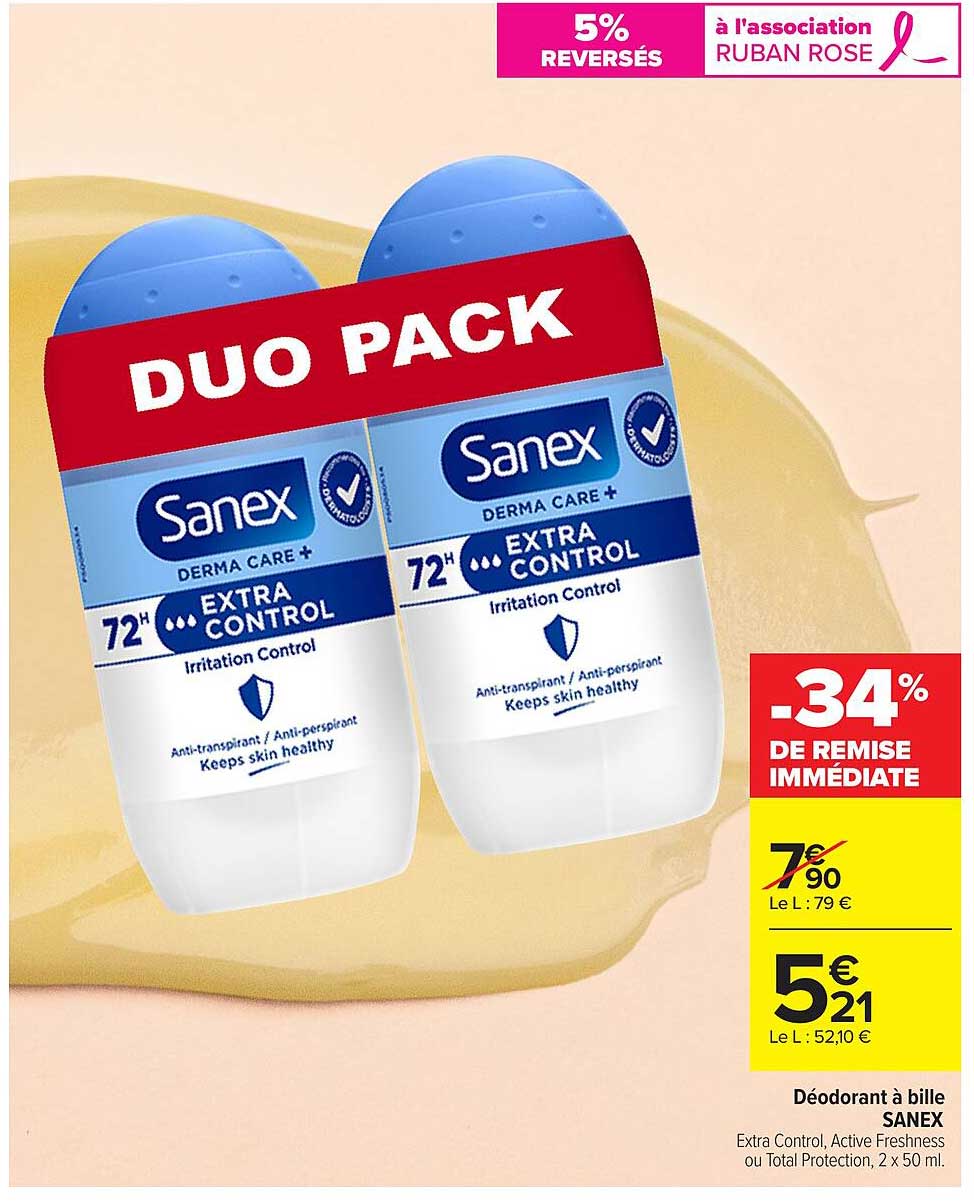 DUO PACK Sanex Derma Care + Extra Control