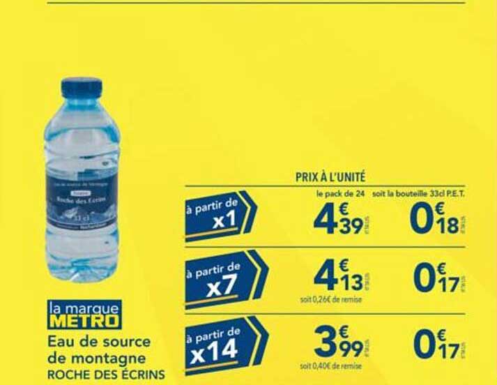 Eau de source de montagne ROCHE DES ÉCRINS