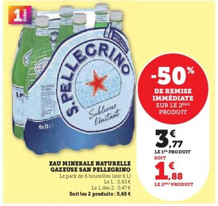 EAU MINERALE NATURELLE GAZEUSE SAN PELLEGRINO