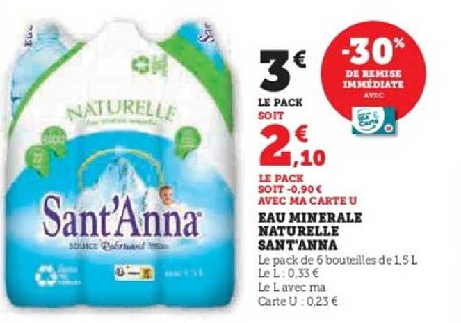 EAU MINERALE NATURELLE SANT'ANNA