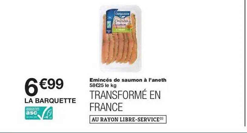 Émincés de saumon à l’aneth