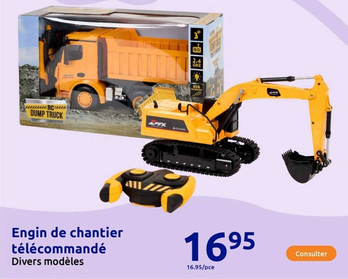 Engin de chantier télécommandé
