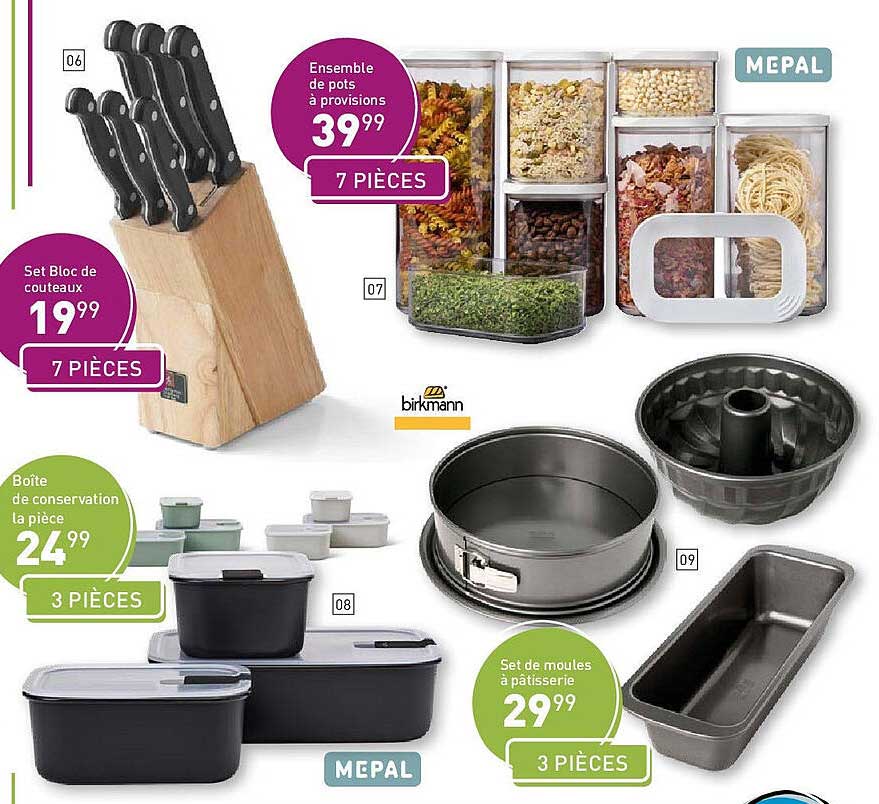 Ensemble de pots à provisions