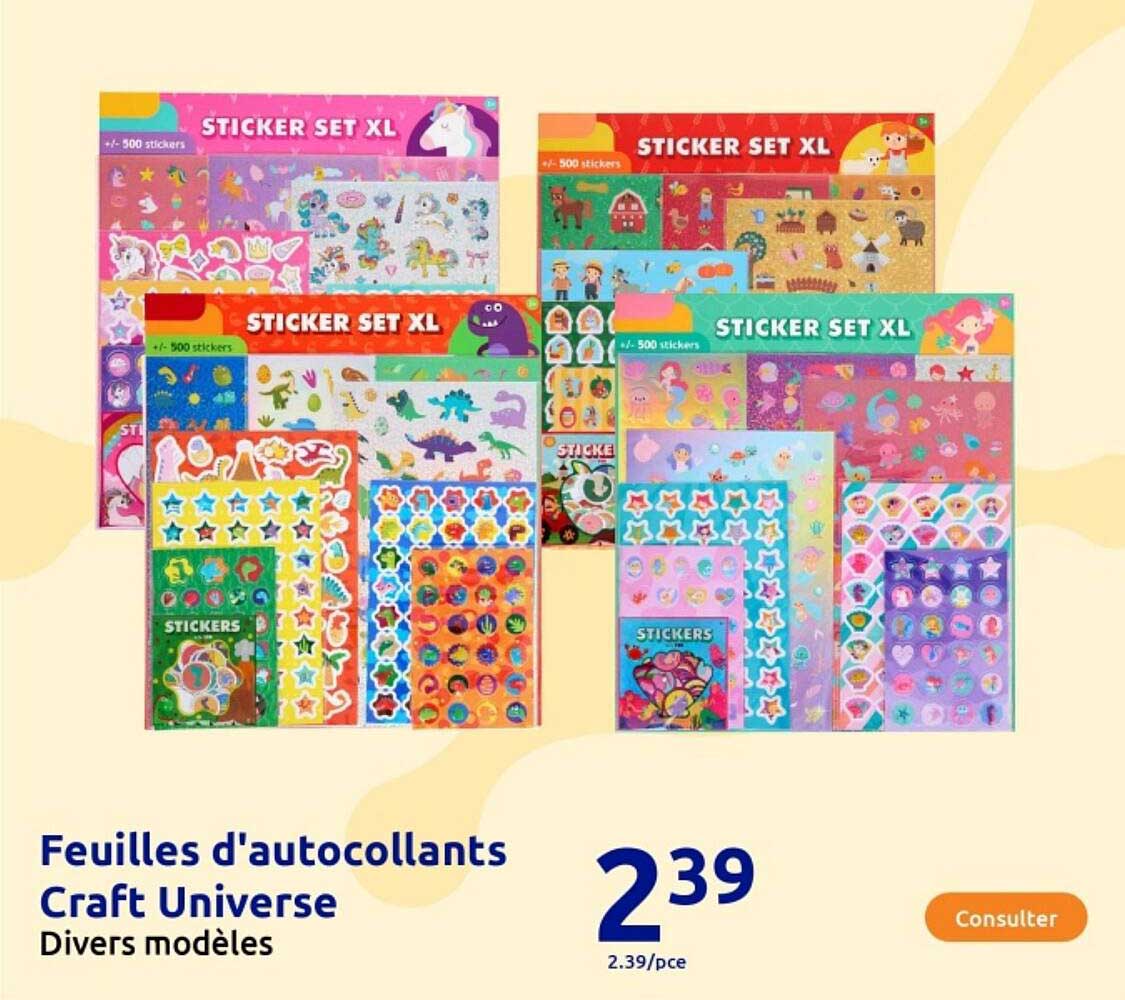 Feuilles d'autocollants Craft Universe