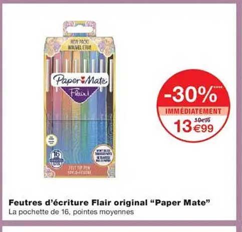 Feutres d'écriture Flair original "Paper Mate"
