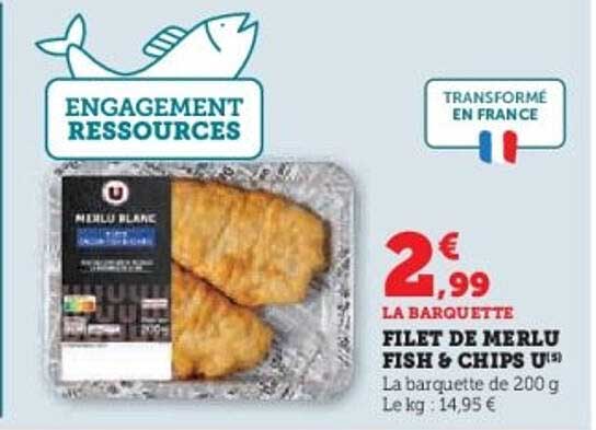FILET DE MERLU FISH & CHIPS U