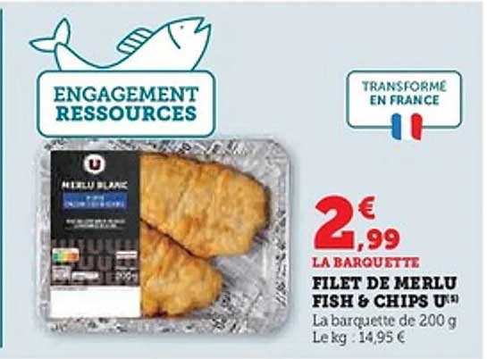 FILET DE MERLU FISH & CHIPS U