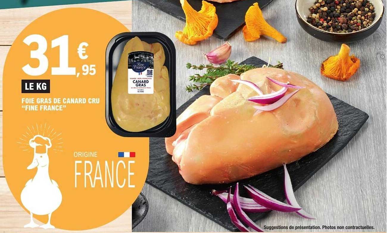 FOIE GRAS DE CANARD CRU "FINE FRANCE"