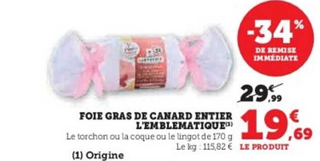 FOIE GRAS DE CANARD ENTIER L'EMBLEMATIC