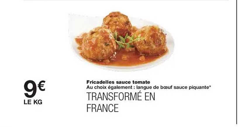 Fricadelles sauce tomate