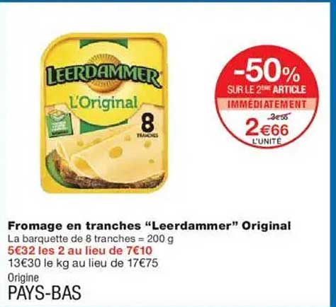Fromage en tranches “Leerdammer” Original