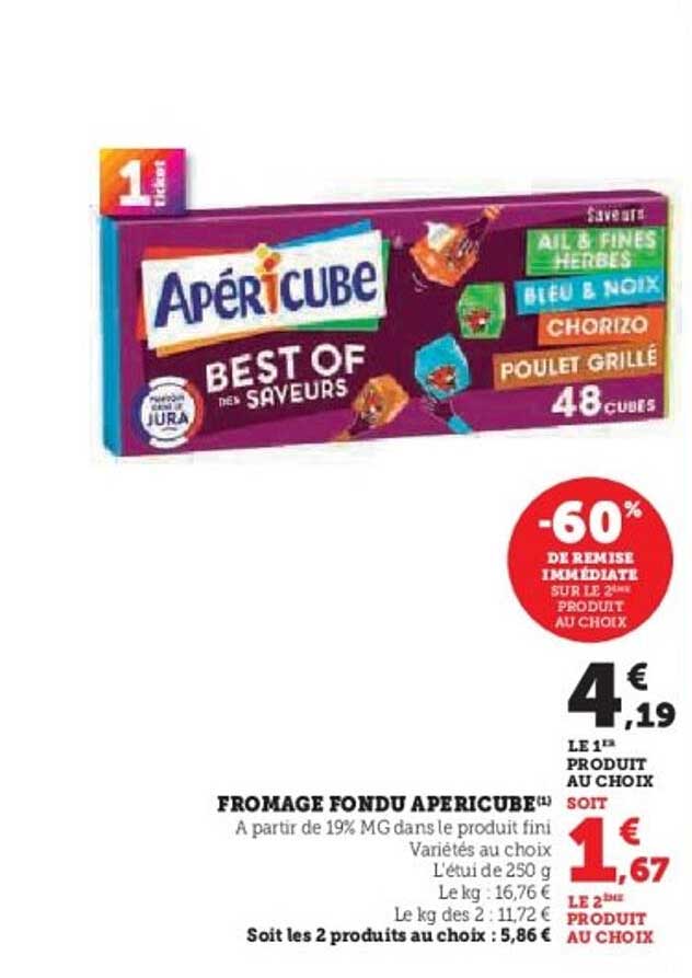 FROMAGE FONDU APERICUBE