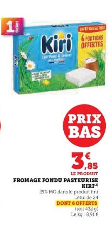 FROMAGE FONDU PASTEURISÉ KIRI