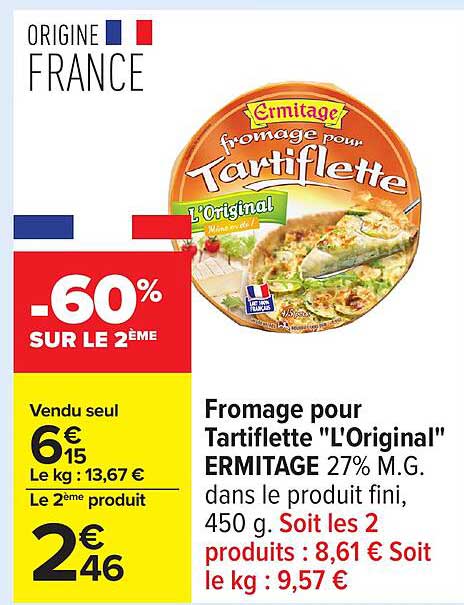 Fromage pour Tartiflette "L'Original" ERMITAGE
