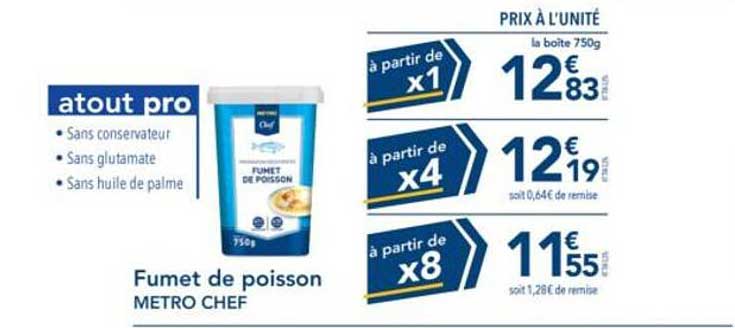 Fumet de poisson METRO CHEF