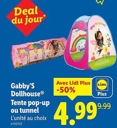 Gabby’S Dollhouse® Tente pop-up ou tunnel