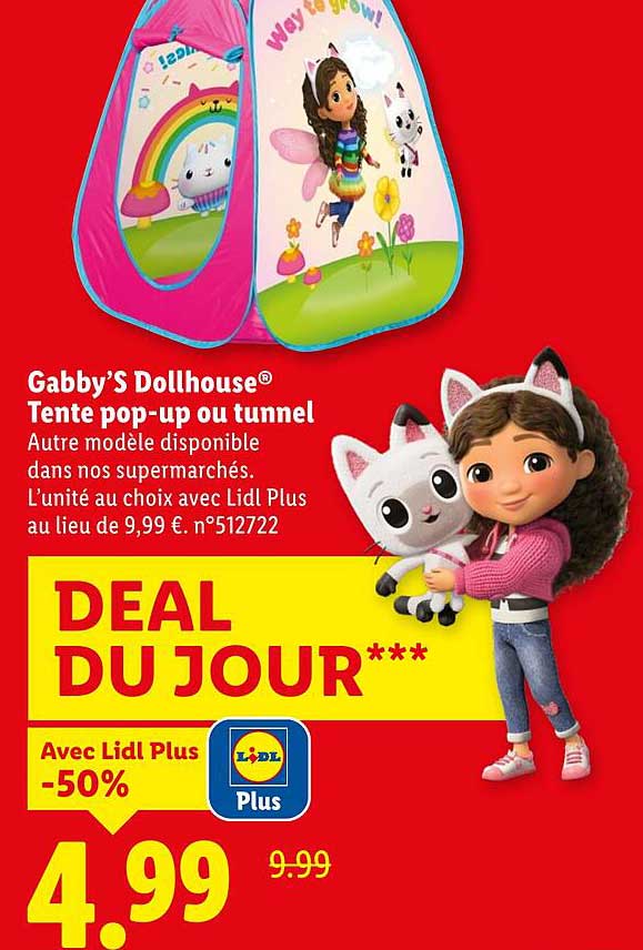 Gabby’S Dollhouse® Tente pop-up ou tunnel