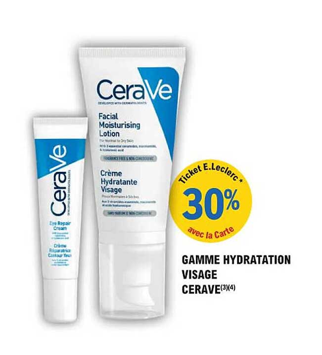 GAMME HYDRATATION VISAGE CERAVE(3)(4)