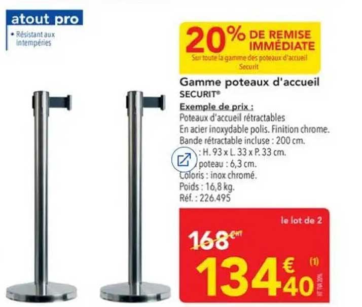 Gamme poteaux d'accueil SECURIT®