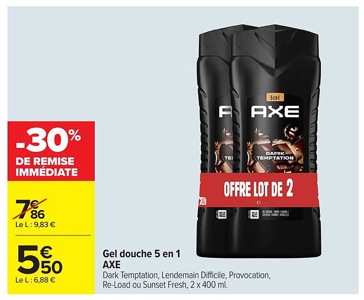 Gel douche 5 en 1 AXE