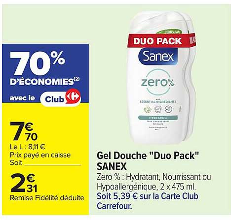 Gel Douche "Duo Pack" SANEX
