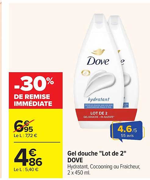 Gel douche "Lot de 2" DOVE