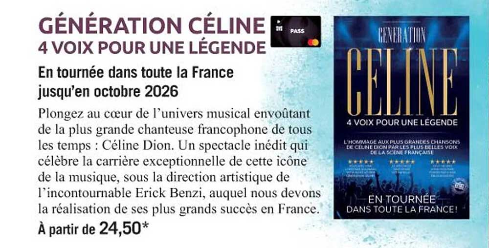 GÉNÉRATION CÉLINE 4 VOIX POUR UNE LÉGENDE