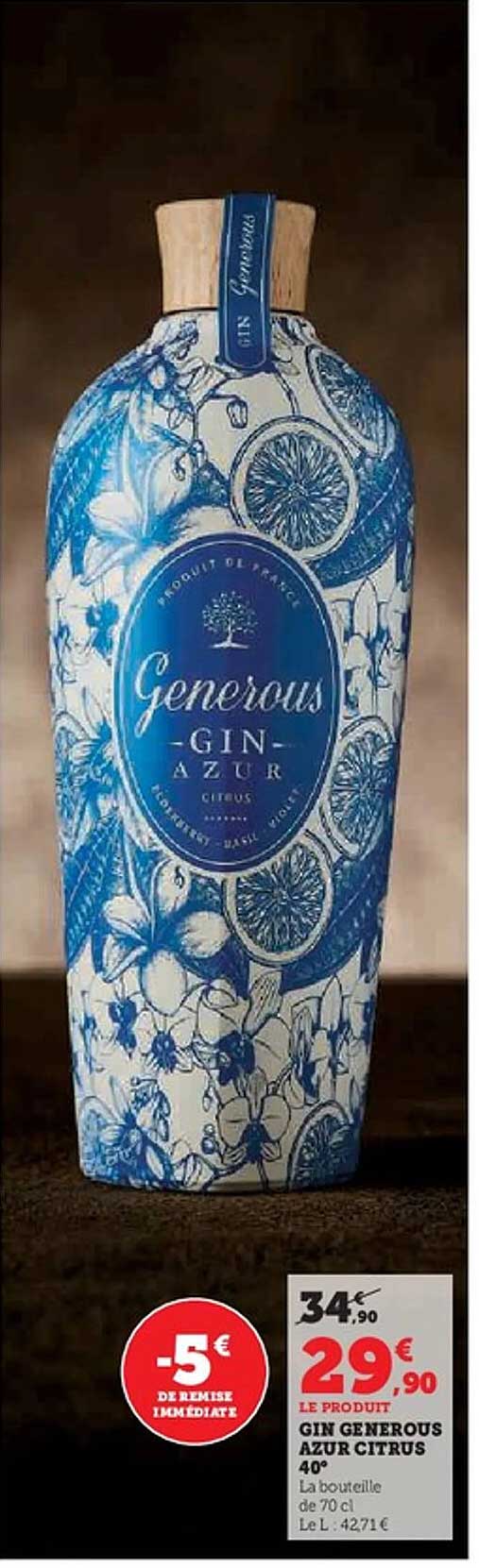 GIN GENEROUS AZUR CITRUS 40°