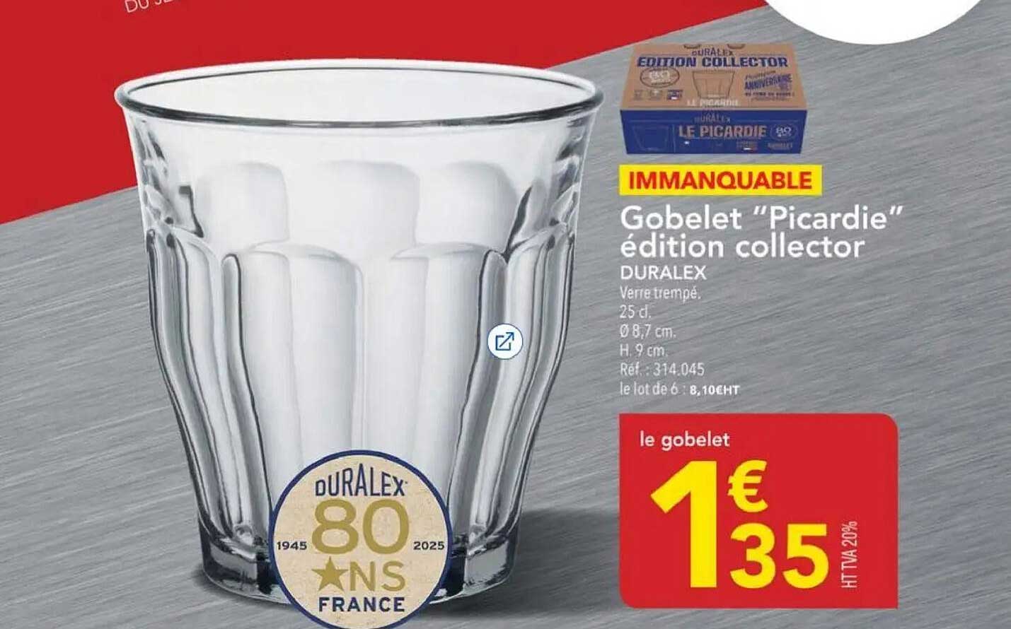 Gobelet "Picardie" édition collector DURALEX