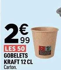 Gobelets Kraft 12 CL