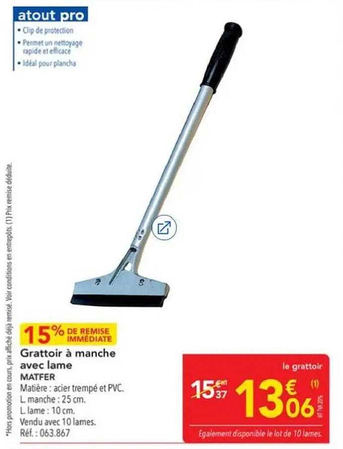 Grattoir à manche avec lame MATFER