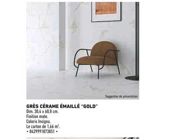 GRÈS CÉRAME ÉMAILLÉ "GOLD"