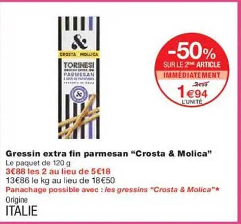 Gressin extra fin parmesan "Crostas & Molica"