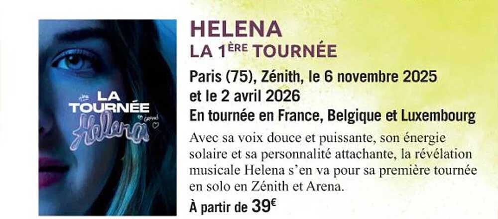HELENA LA 1 ère TOURNÉE