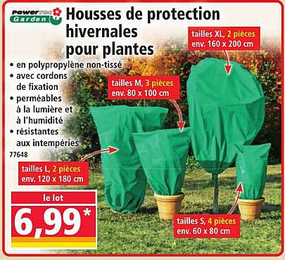 Housses de protection hivernales pour plantes