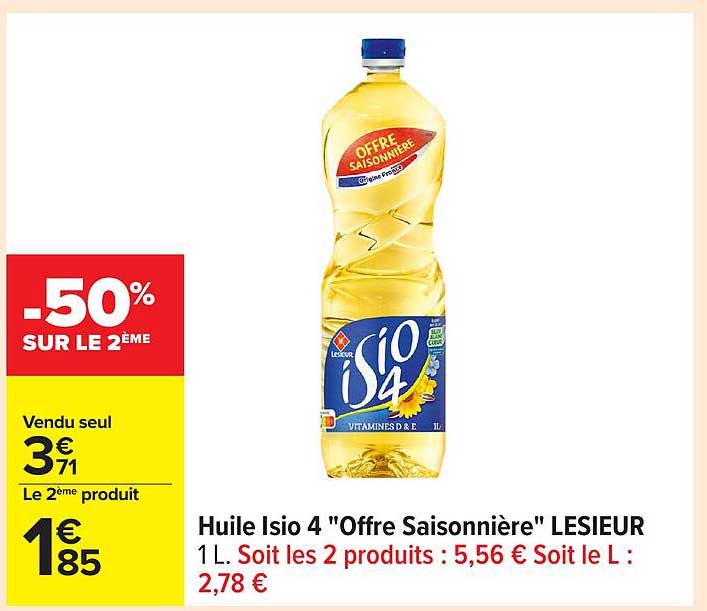 Huile Isio 4 "Offre Saisonnière" LESIEUR