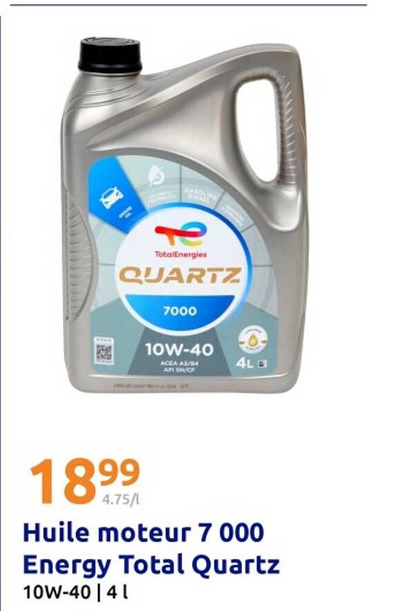 Huile moteur 7 000 Energy Total Quartz
