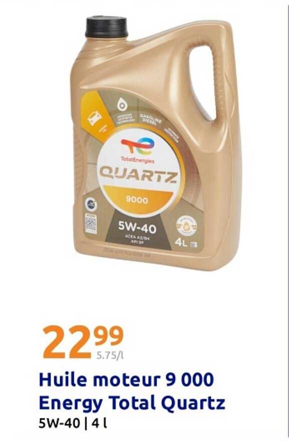 Huile moteur 9 000 Energy Total Quartz 5W-40 | 4L