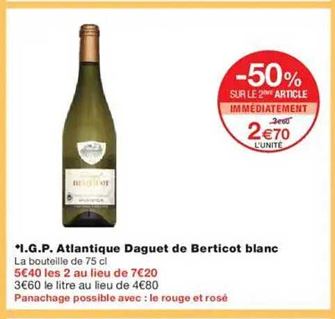 I.G.P. Atlantique Daguet de Berticot blanc