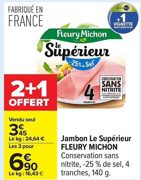 Jambon Le Supérieur FLEURY MICHON