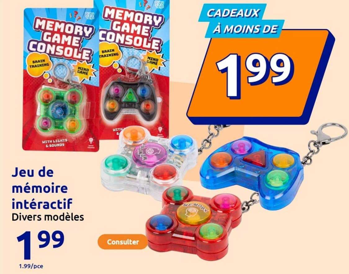 Jeu de mémoire interactif Divers modèles