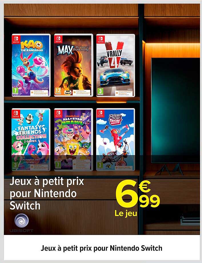 Jeux à petit prix pour Nintendo Switch
