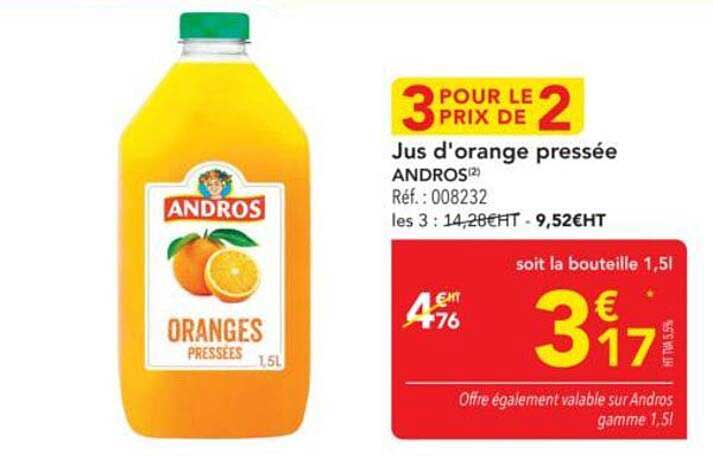Jus d'orange pressée ANDROS
